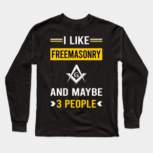 3 People Freemasonry Freemason Masonry Long Sleeve T-Shirt